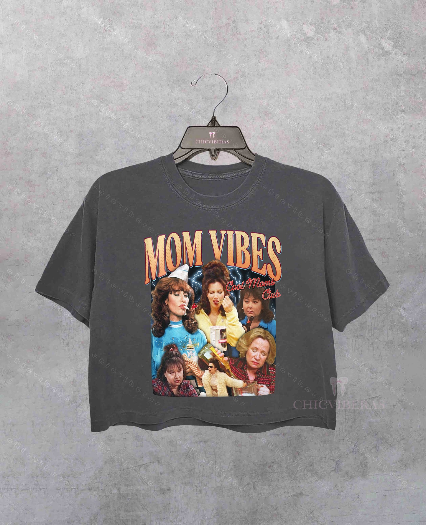 "90s Mom Vibes Cool Moms Club Crop Shirt