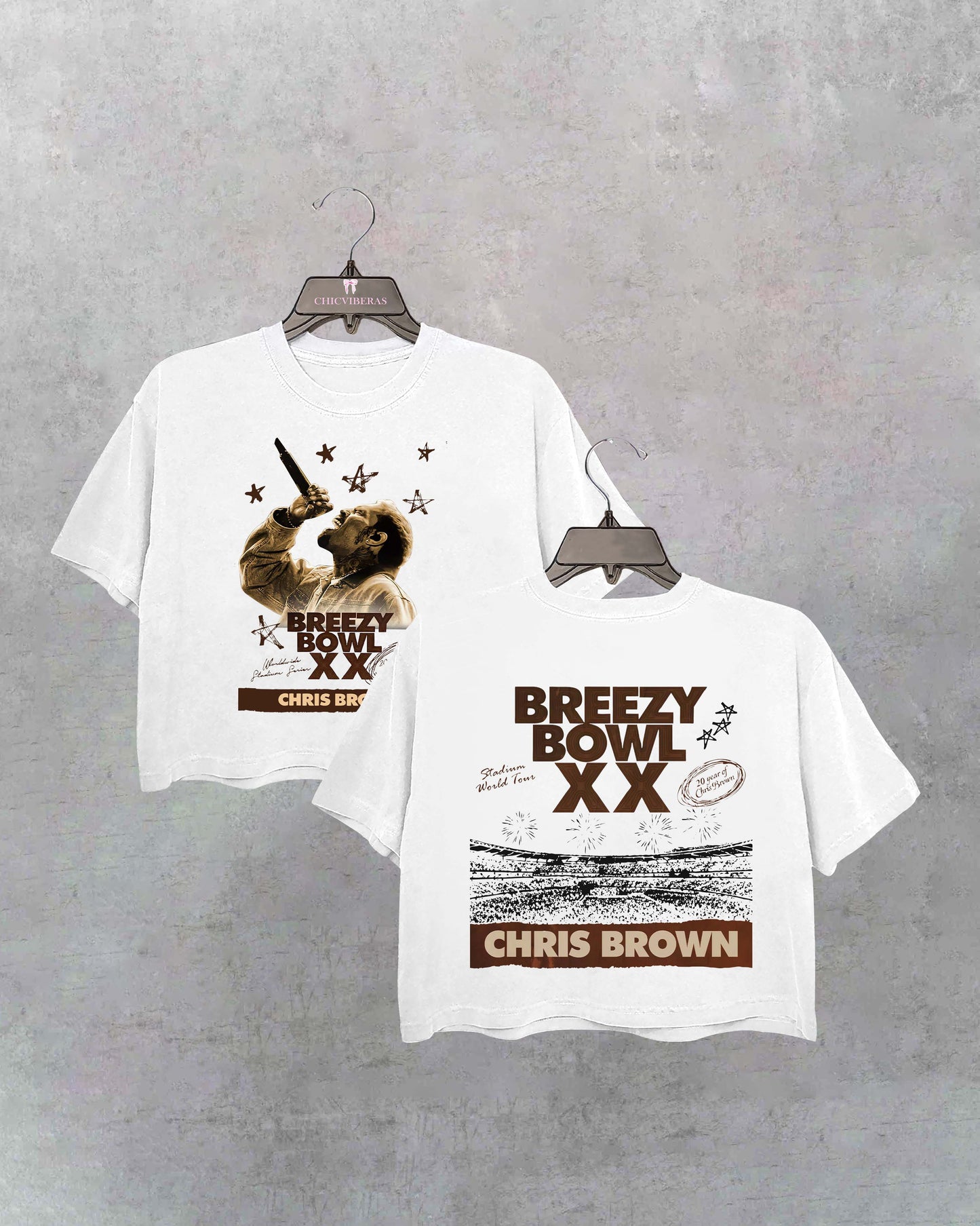 Chris Brown Breezy Bowl XX Tour 2025 Crop Shirt