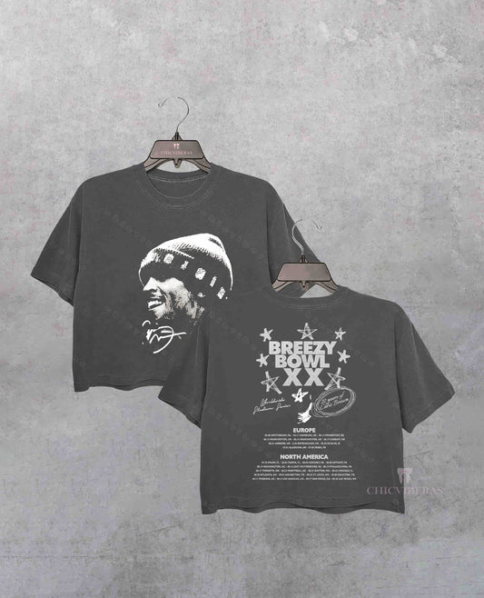 Chris Brown Breezy Bowl XX Tour 2025 Crop Shirt
