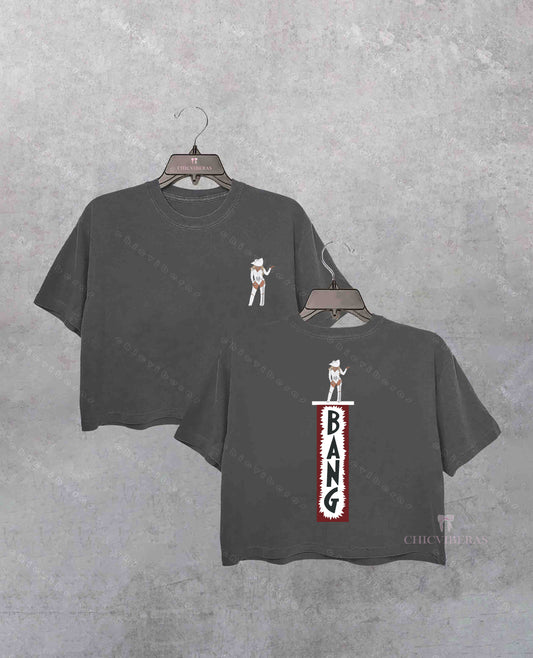 Cowboy Carter Bang Fan Music Crop Shirt