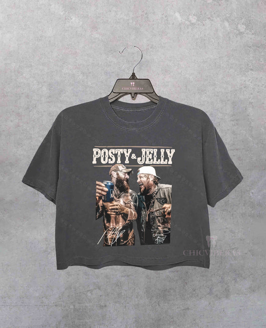 Jelly & Posty Music Concert Crop Shirt