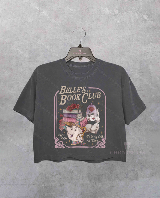 Belle's Book Club Crop Shirt