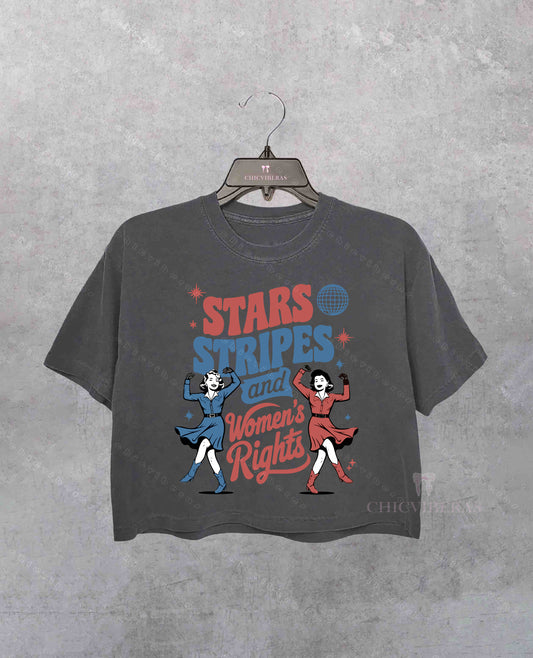 4th of July Feminist Crop Shirt
