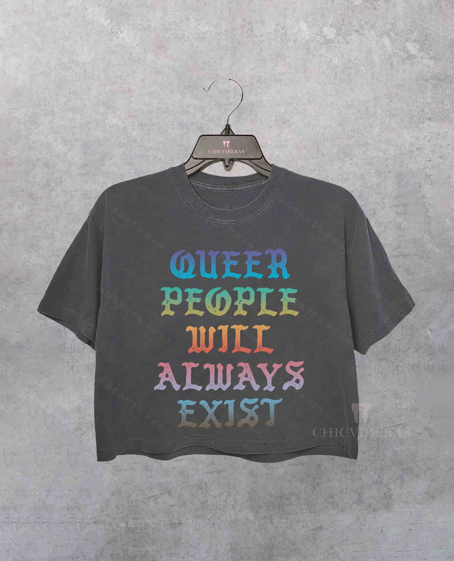 Queer People Will Always Exist Crop Shirt