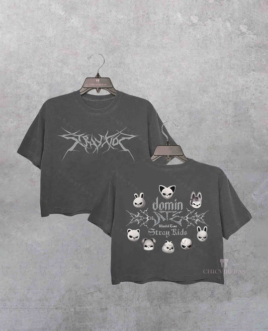 Stray Kids dominATE World Tour US 2025 2 Sides Crop Shirt