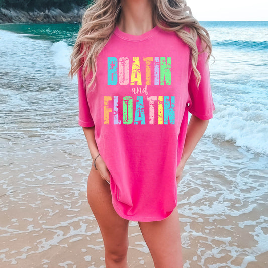 Boatin and Floatin Summer Lake Tee