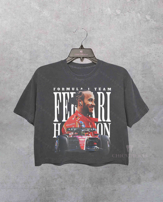 Lewis Hamilton Ferrari F1 Crop Shirt