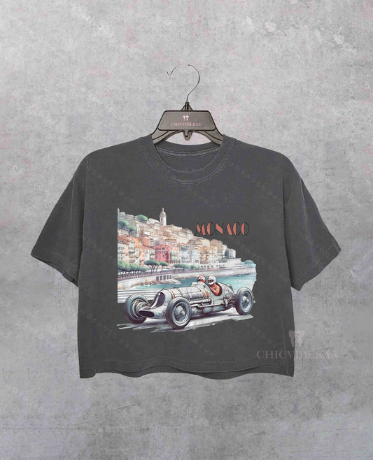 Vintage Monaco 1937 Racer Crop Shirt