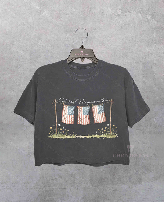 God Shed His Grace On Thee Crop Shirt