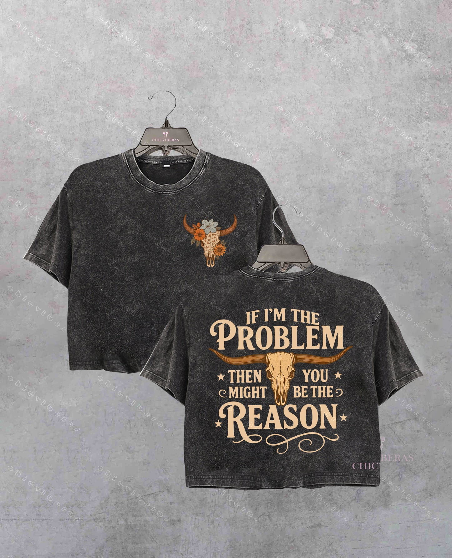 I Am The Problem Cowboy Crop Shirt