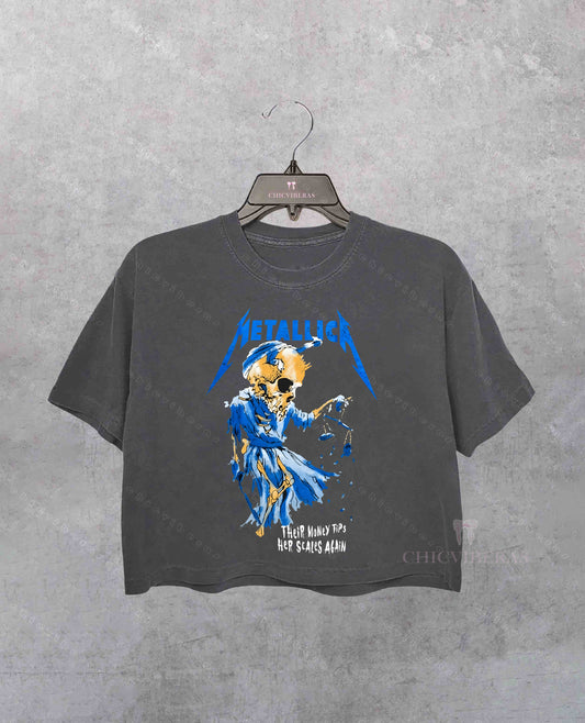 Metallica Metal Band Crop Shirt