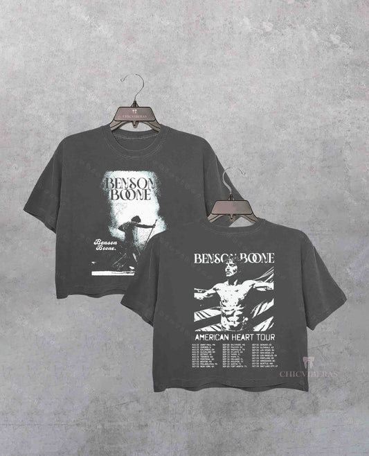 America Heart BB Tour Crop Shirt