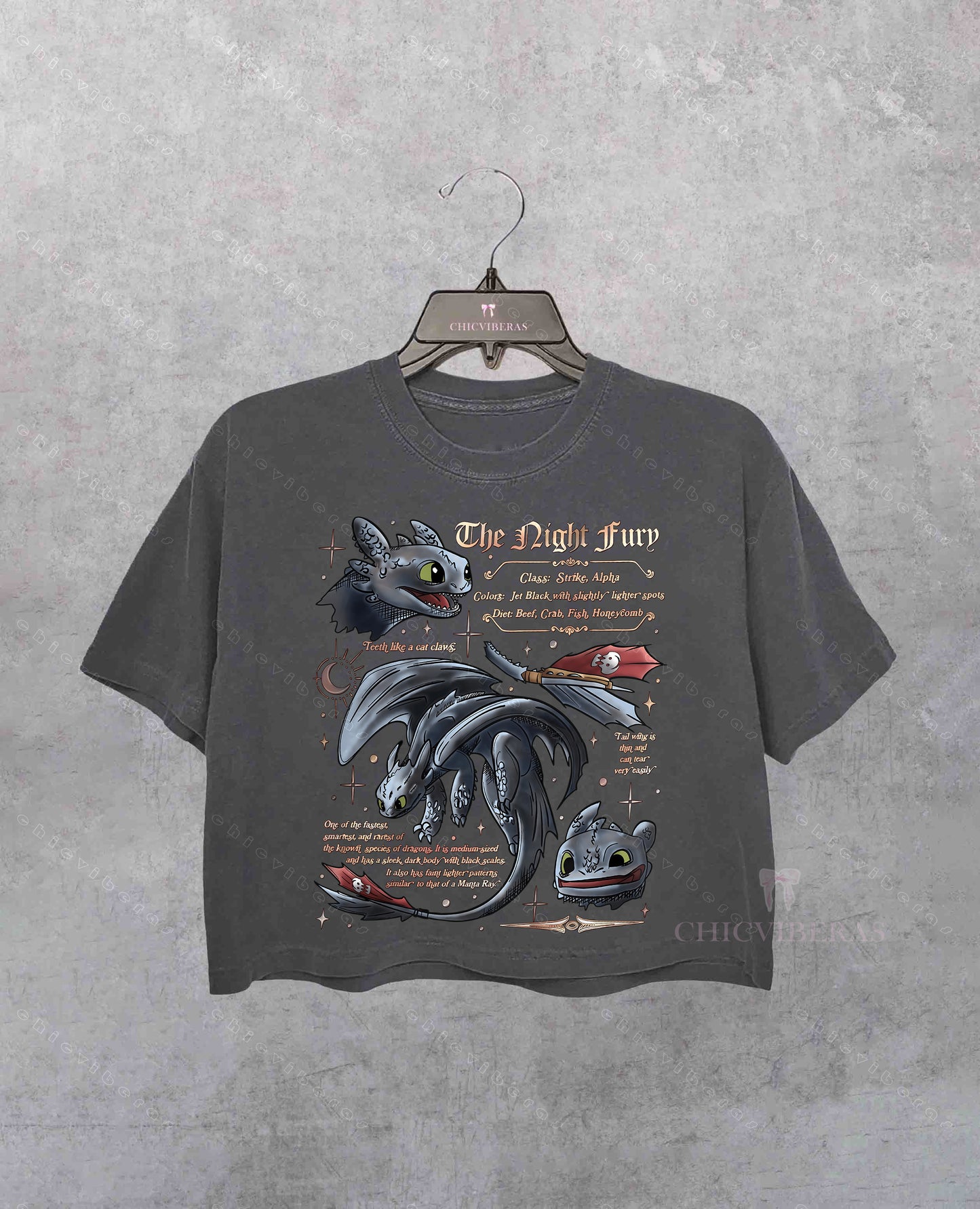 The Night Fury Dragon HTTYD Crop Shirt