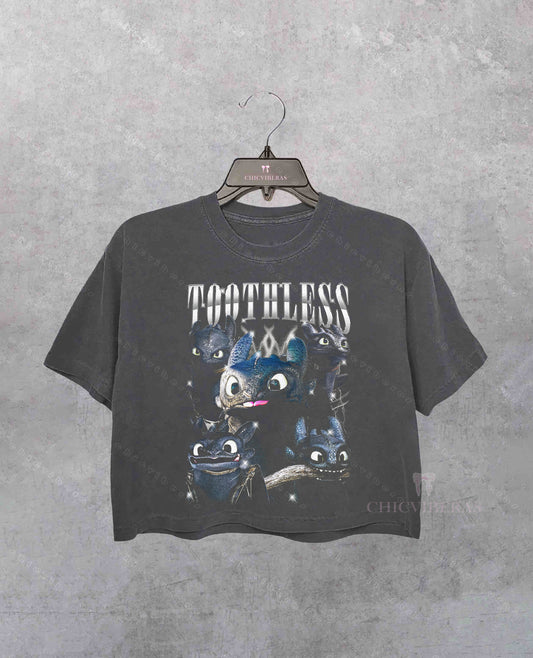 Toothless Fan Crop Shirt