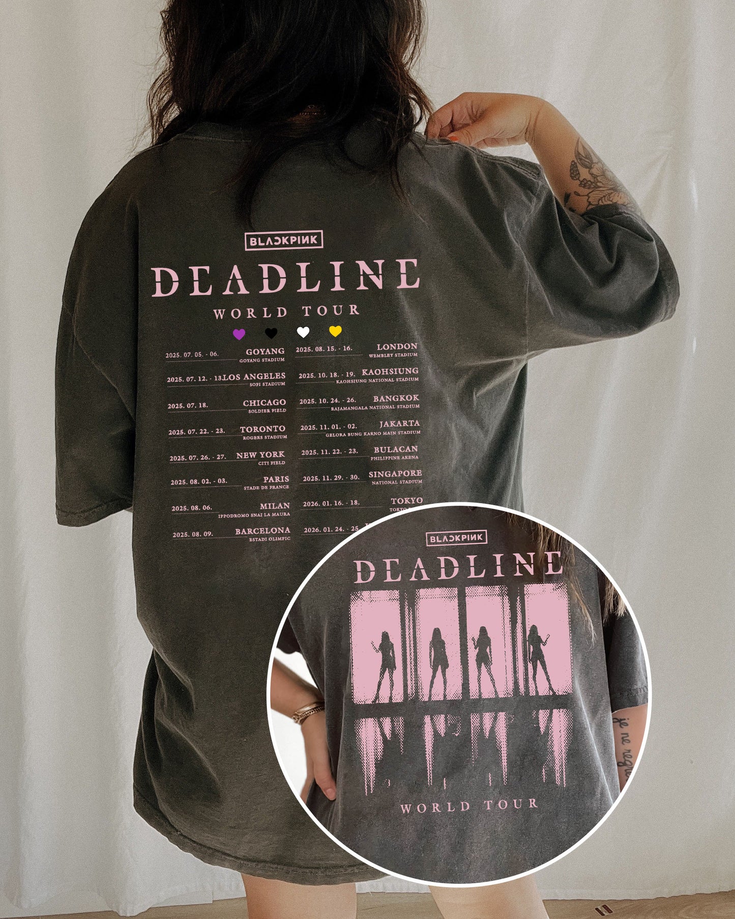 BlackPink Deadline World Tour Kpop Fan Crop Shirt