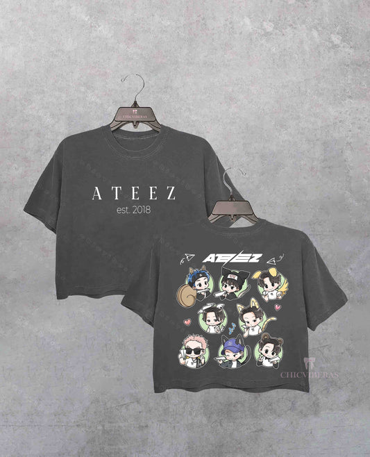 Ateez Members Kpop Crop Shirt