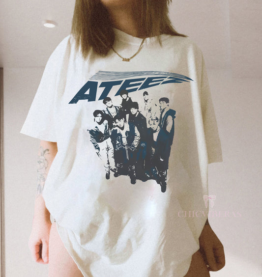Retro Ateez 2025 World Tour in Fantasy Tee