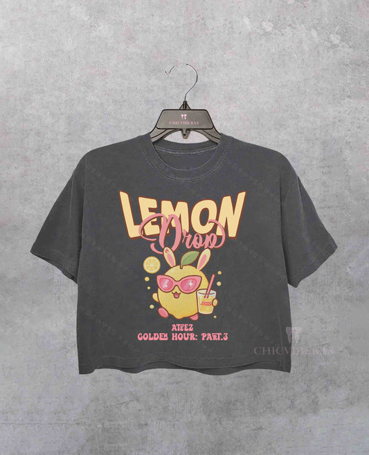 Retro Ateez Lemon Drop Crop Shirt