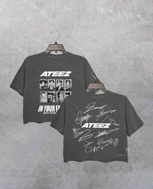 Ateez 2025 World Tour in Your Fantasy Crop Shirt