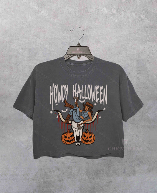 Cowgirl Halloween Cute Western Crop Shirt