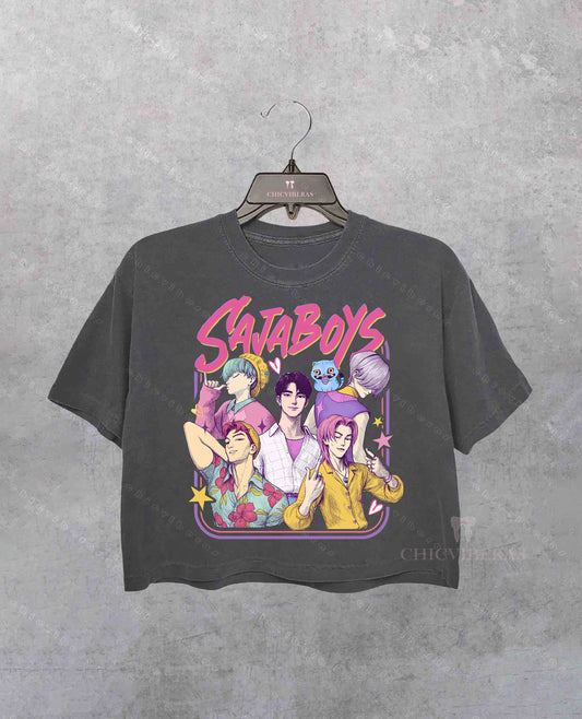 Saja Boys Kpop Demon Hunters Crop Shirt