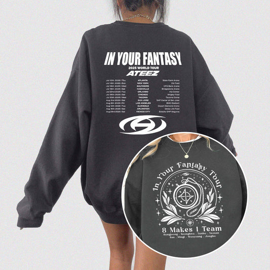 Ateez 2025 World Tour in Your Fantasy Crewneck