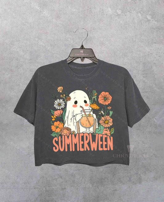 Host Summer Halloween Crop Shirt