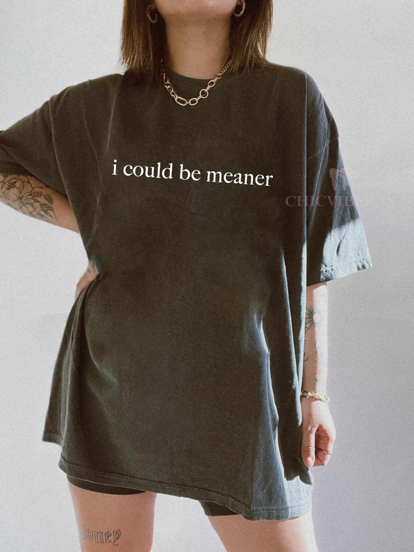 I Could Be Meaner Humor Sarcastic Tee