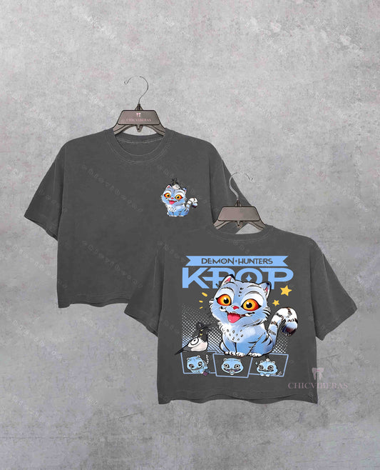 Kpop Hunter Tiger Crop Shirt