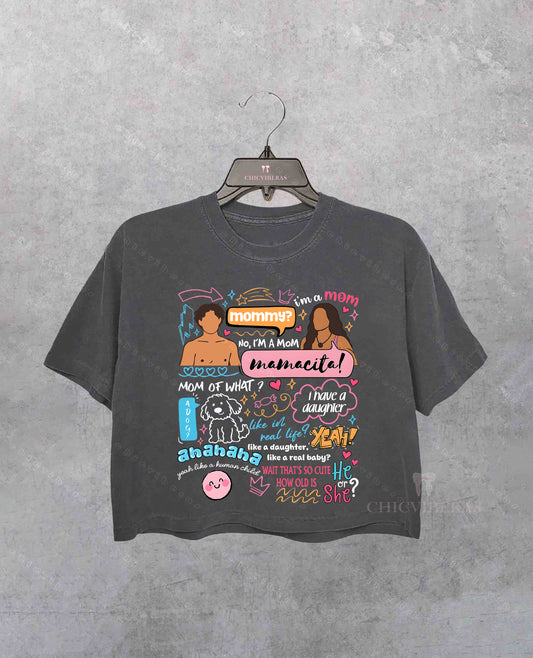I'm a Mommy Mamacita Funny Reality TV Quote Meme Crop Shirt