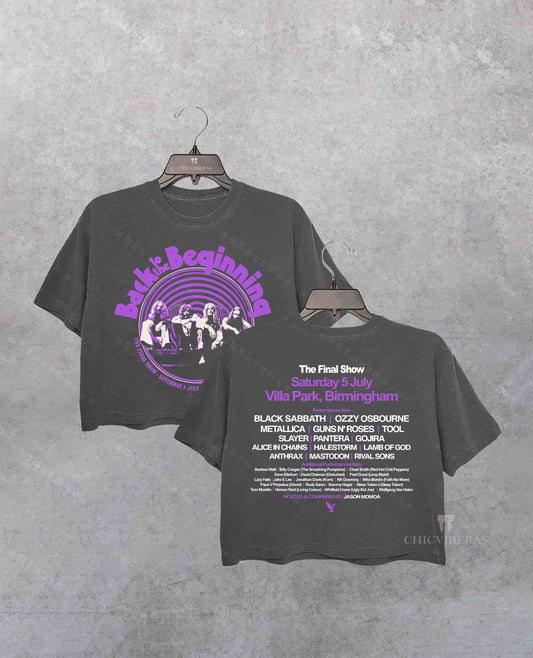 Black Sabbbth Back To The Beginning 2025 Crop Shirt
