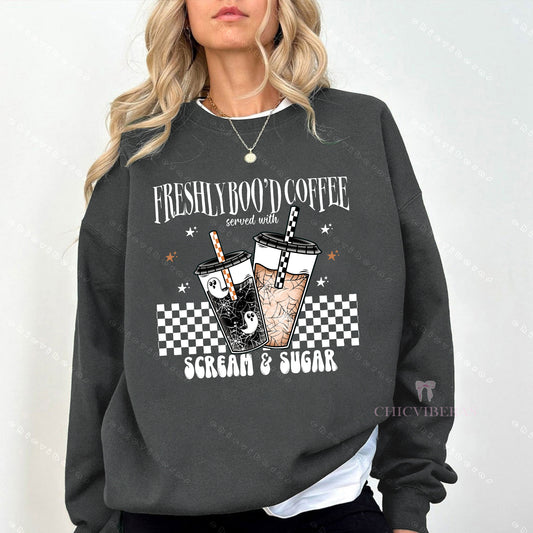 Freshly Boo’d Coffee Halloween Crewneck