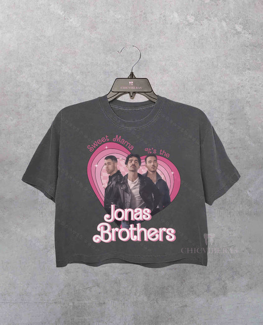 Team Jonas Sweet Mama It's Jonas Bros Crop Shirt