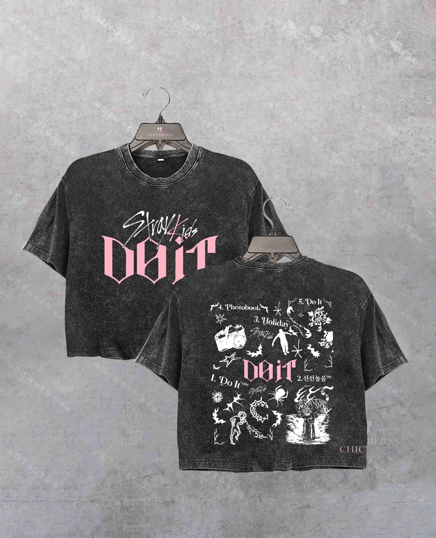 Stray Kids Do It Tracklist 2 sides Crop Shirt