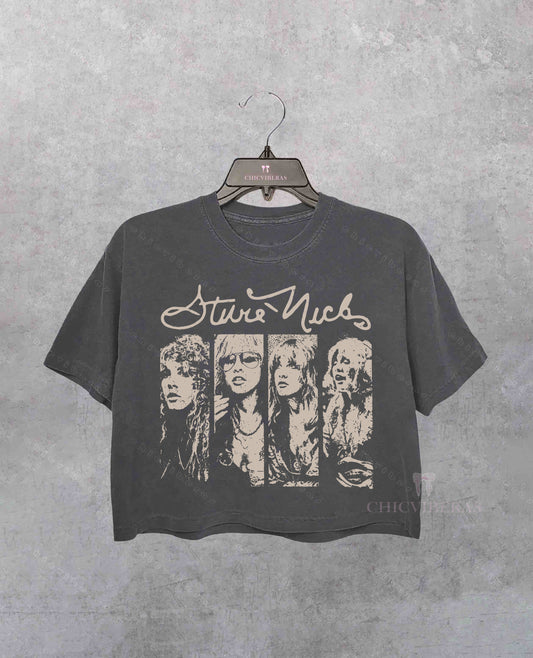 Stevie 90s Concert Vintage Music Crop Shirt