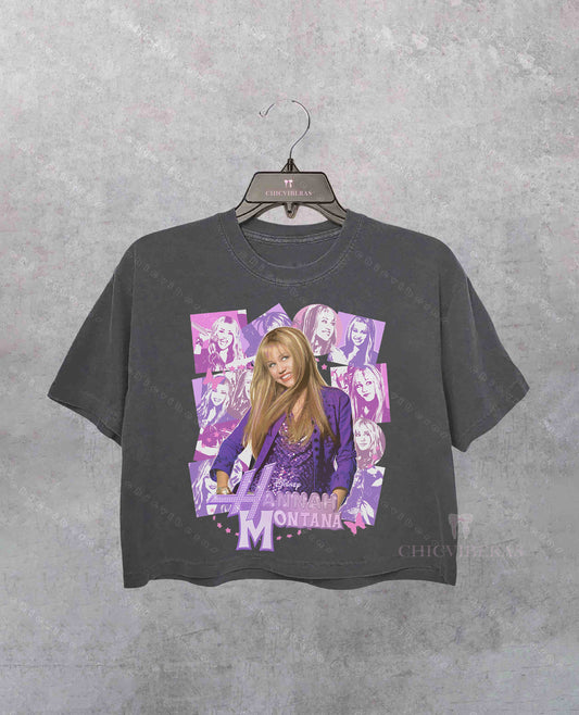 Hannah Montana Epic Iconic Collage Crop Shirt