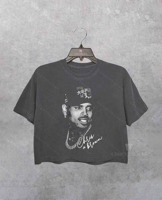 Chris Brown Tour Breezy Bowl Crop Shirt