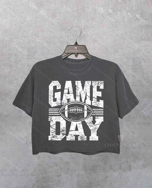 Football Season Football Mama Crop Shirt