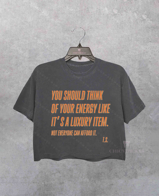 T.S Luxury Item Not Everyone Can Afford It Crop Shirt