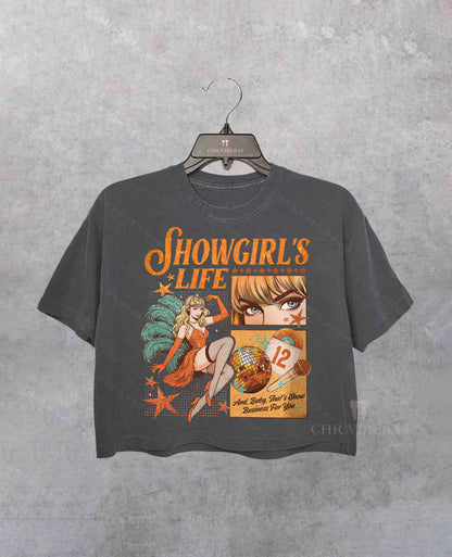 In my Showgirl Era Inspired Crop Shirt