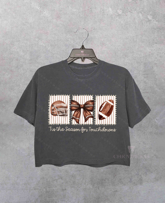 Tis the Season for Touchdowns Crop Shirt