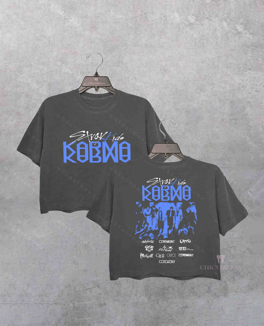 Stray Kids Karma 2 Sides Crop Shirt