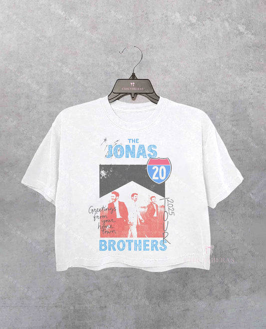JONAS20 Greetings From Your Hometown Crop Shirt