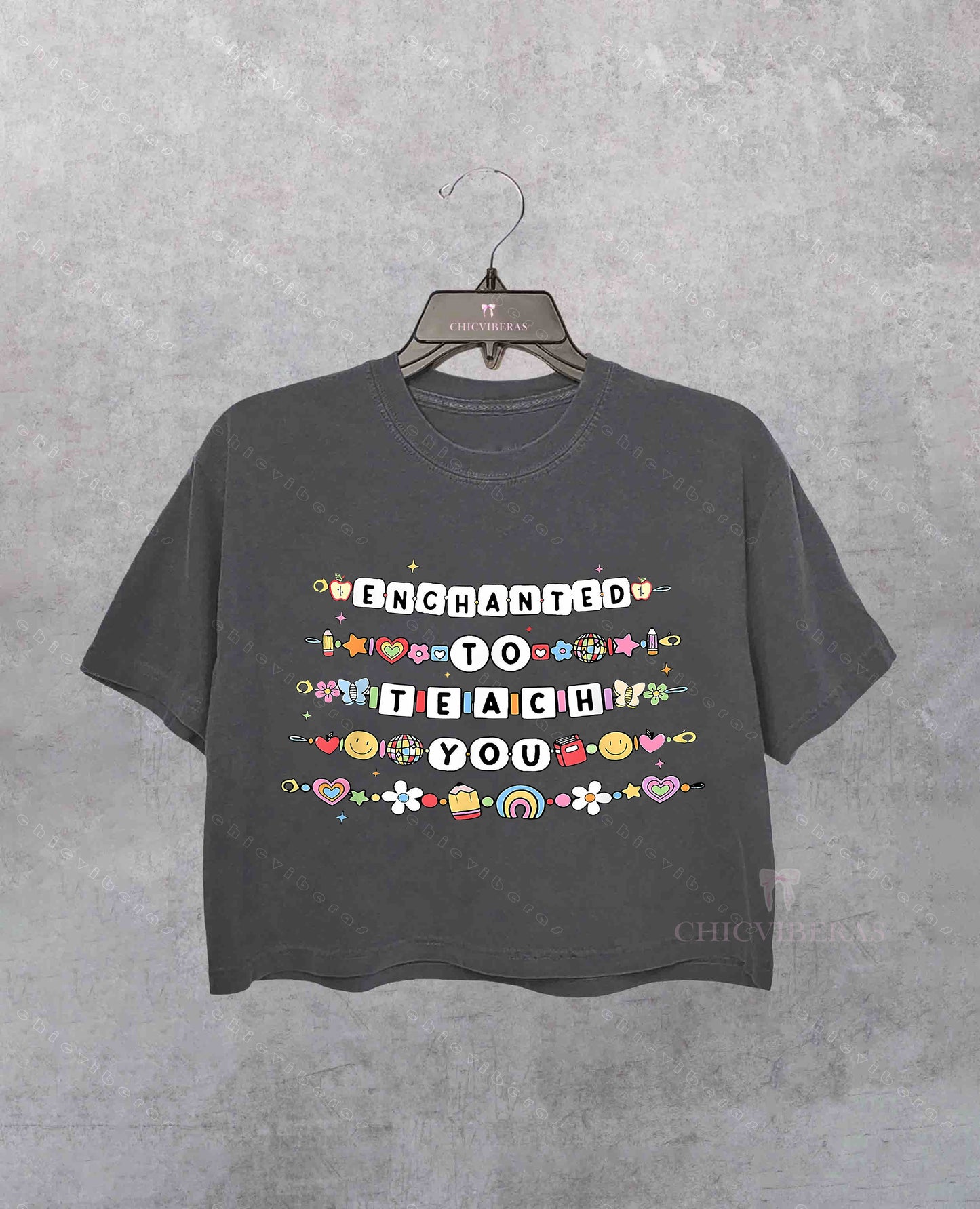 Enchanted to Teach Crop Shirt