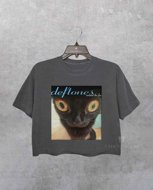 Deftones Around The Fur Cat Band Crop Shirt