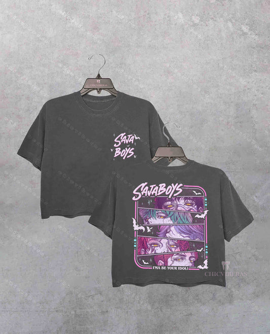 Kpop Demon Hunters Saja Boys Halloween Crop Shirt