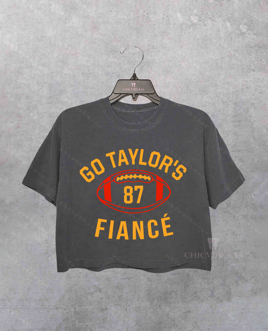 Go Taylors Fiance Game Day Crop Shirt