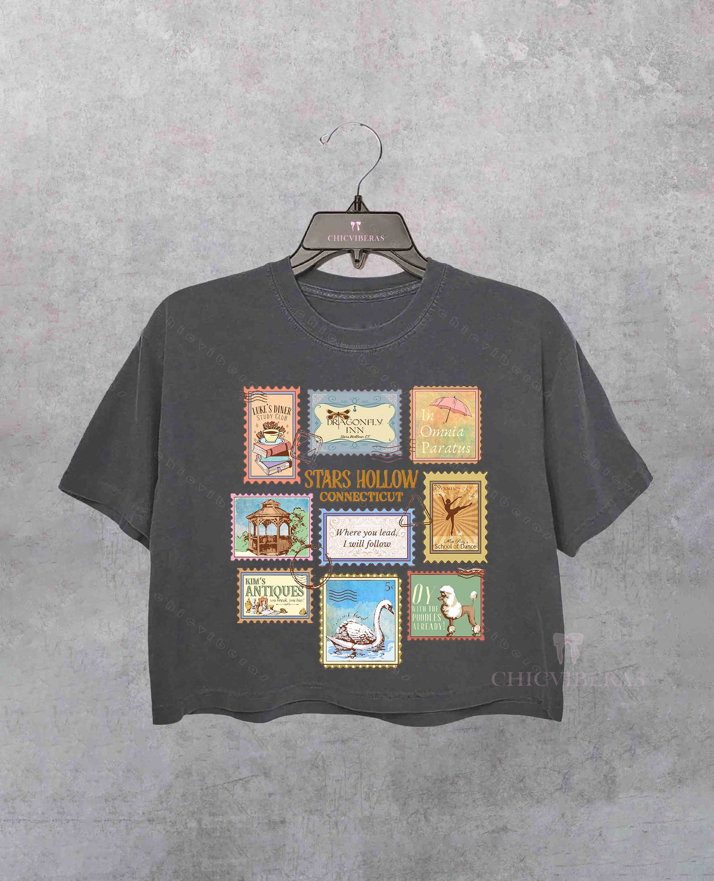 Stars Hollow Stamps Luke's Diner Crop Shirt