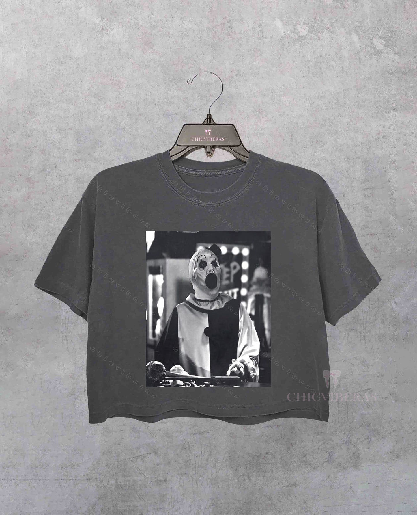 Art The Clown Terrifie Scary Horror Clown  Crop Shirt
