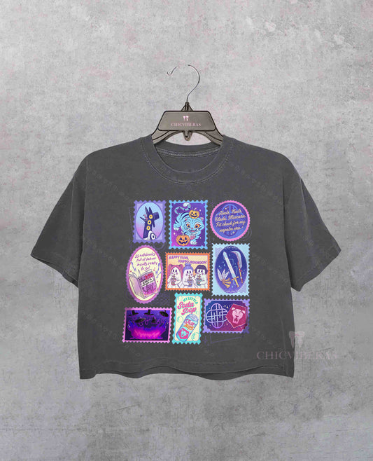 KPDH Huntrix Stamps Halloween Crop Shirt
